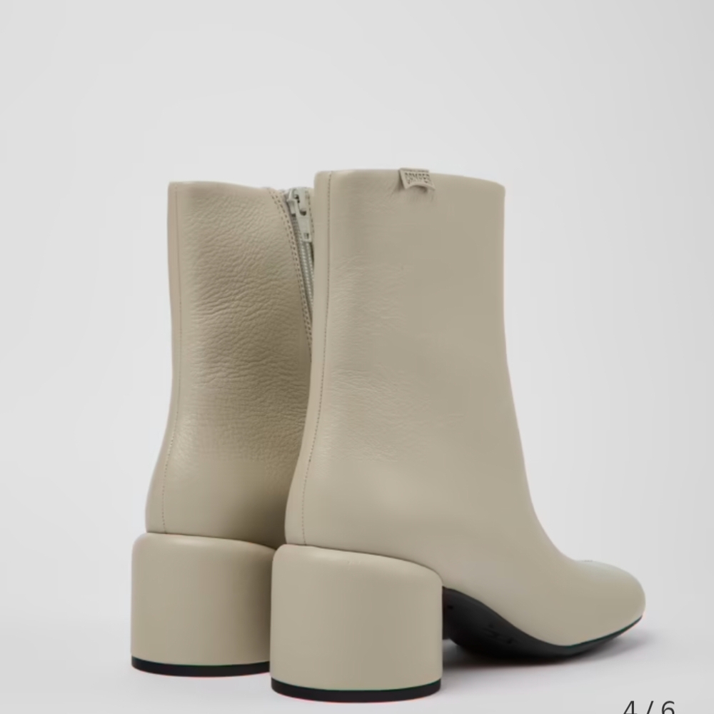Camper Cream Heeled Boots